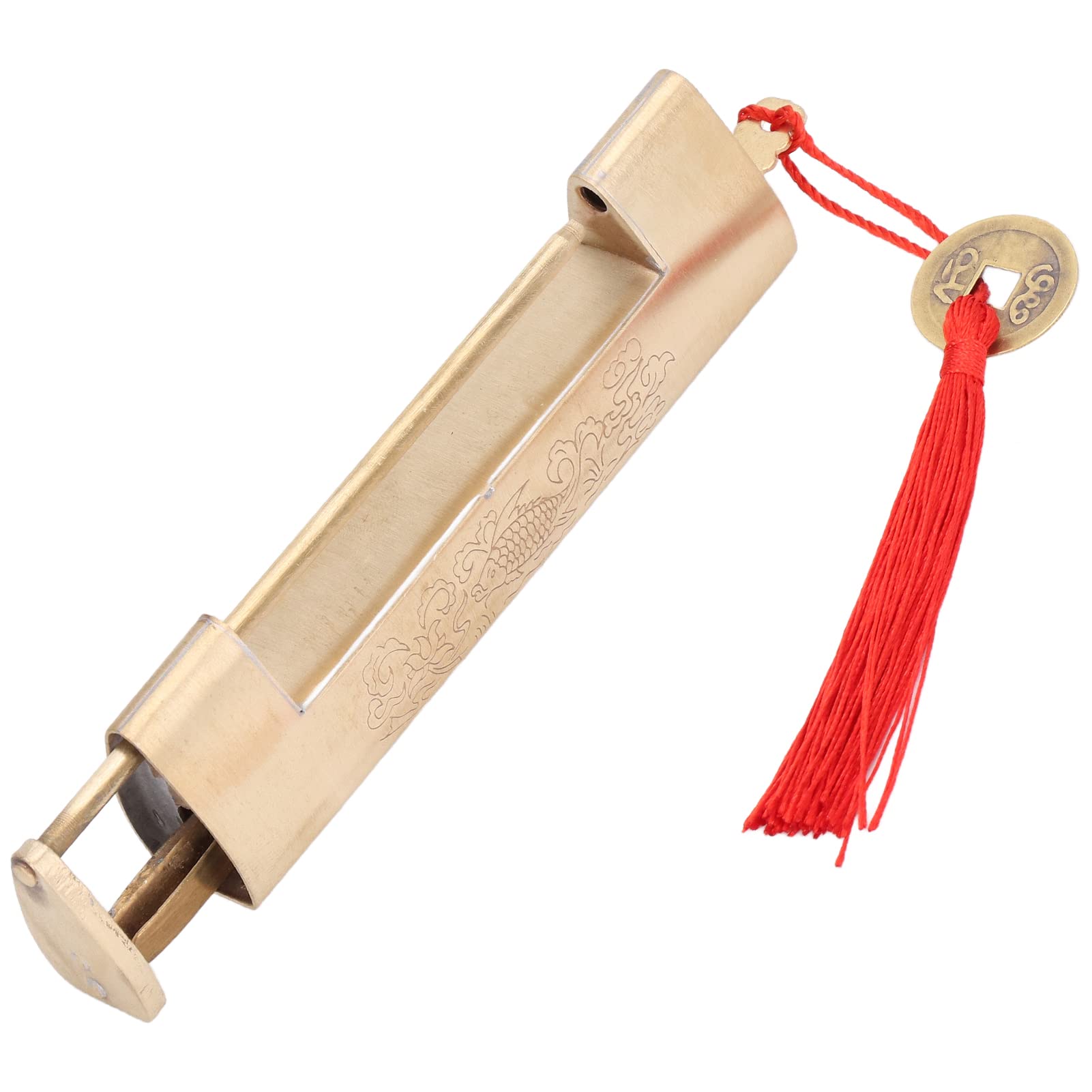 Brass Antique Padlock 8cm Vintage Lock with Key Chinese Padlock Spacing Delicate Chinese Old Style Padlock with Key