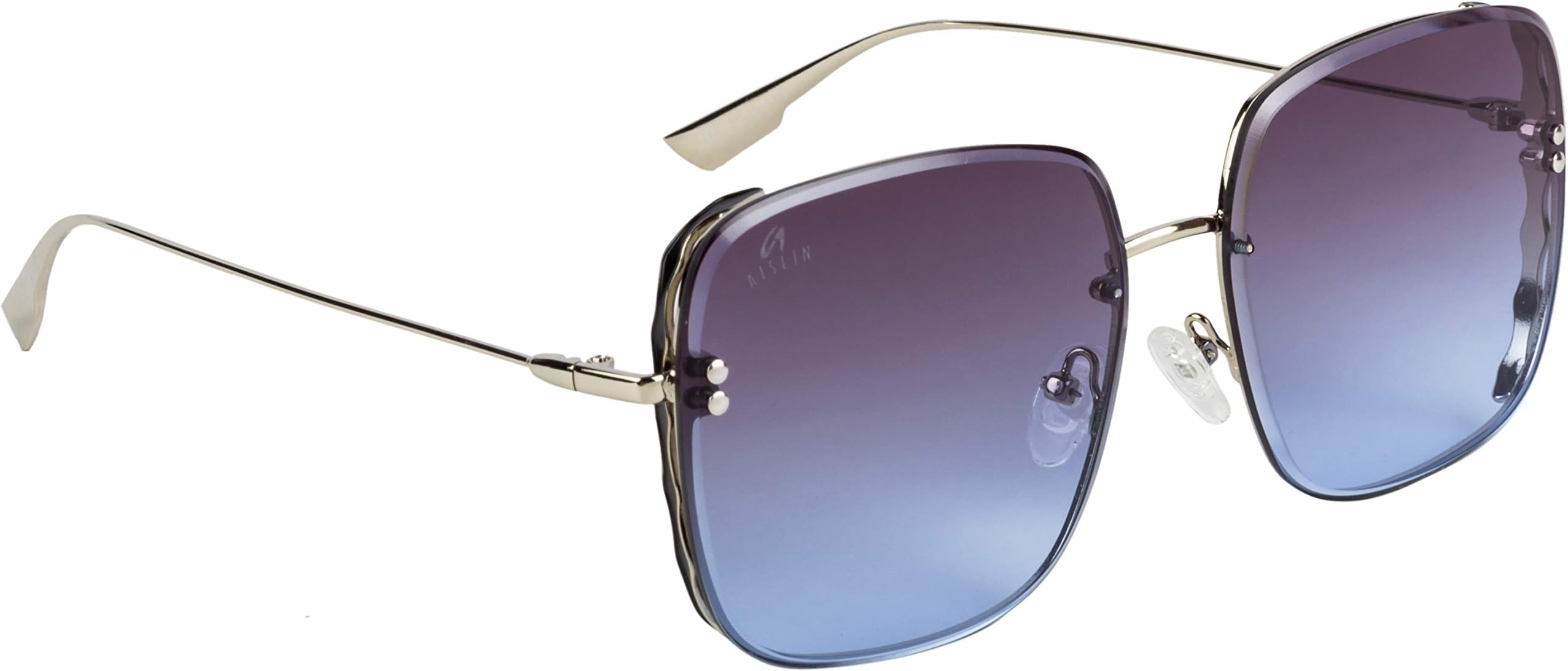 AISLINRim-Less Over Sized/Square Sunglasses For Women - Designed in Italy - (Color Variants Available | Large)