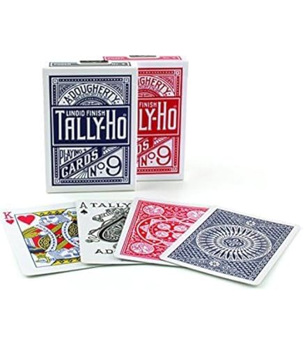 Amazon.com: 2 Decks of TALLY HO No 9 Original Fan Back Playing