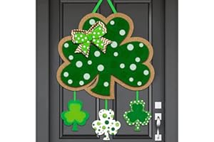 Friday Night St. Patrick's Day Door Sign Irish Hanging Welcome Board 3-D Cardboard Green Shamrock Hanger Home Wall Decor