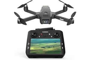 KARUISRC GPS Drone with Camera 4.5" LCD Screen Remote Control, FPV Drones with Professional with Auto Return Follow Me for Adult Beginner, GPS Brushless Drone Long Range Circle Fly,Carrying Case,32G SD Card