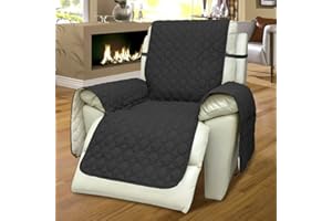 RBSC Home 30 Inch Recliner Cover 100% Waterproof Anti-slip Large Recliner Slipcovers for Pets, Dogs, Cats and Kids,Washable Protector (30" black)