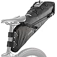 ROCKBROS Bike Saddle Bikepacking Bag Waterproof Bicycle Seat Pack Tail Pouch Large Capacity Black
