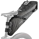 ROCKBROS Bike Saddle Bikepacking Bag Waterproof Bicycle Seat Pack Tail Pouch Large Capacity Black