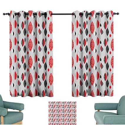 Amazon Com Songdayone Mid Century Polyester Curtain Abstract Oval