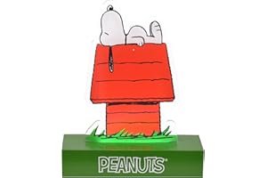MARK FELDSTEIN & ASSOCIATES Mark Feldstein, Peanuts Snoopy's Doghouse LED Illuminated Acrylic Tabletop Light, 6 Inch