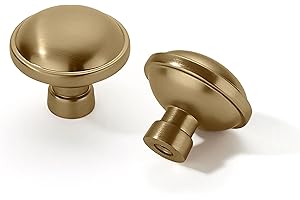 khtumeware 10 Pack Drawer Pulls 1-1/4 Inch Kitchen Cabinet Knobs Solid Round Dresser Drawer Knobs Champagne Bronze Dresser Knobs Drawer Knobs Simple Cabinet Hardware for Cupboard Drawer Pulls.