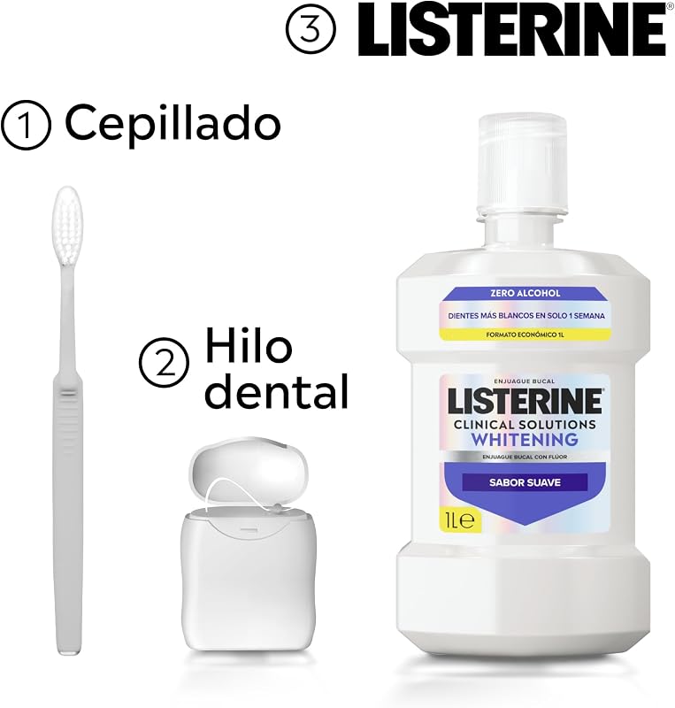 Clinical Solutions Whitening Enjuague Bucal Sin Alcohol Pack 2x1L