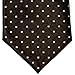 Retreez Pin Dots Woven Microfiber Skinny Tie - Dark Brown with Brown Pin Dots