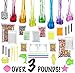 Trika Toyz Slime DIY Kit (Girls/Boys) - Slime Making/Mixing Supplies, Containers, Clear Slime 28oz/800g, Fluffy Foam, Crunchy Fishbowl Beads, Fruit Slices, Glitter, Glow Powder, & More