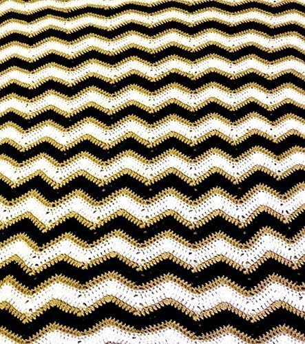 Crochet Blanket/Throw/Afghan/Bed Spread, Ripple/Chevron/Striped Blanket in Any 3 Colours,