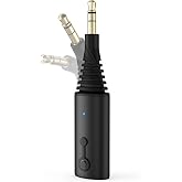 ZOACHII Bluetooth 5.4 Car Aux Adapter, Bendable 3.5mm Audio Jack | Hands-Free Calling, 10 Hours Battery Life, Durable Metal Shell, Track Switching, Wireless Receiver for Home Stereo Speakers