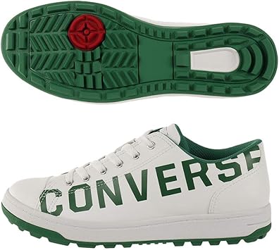 Amazon Co Jp コンバース コンバース ゴルフシューズ スパイクレス ゴルフシューズ ホワイト グリーン メンズ スポーツ アウトドア