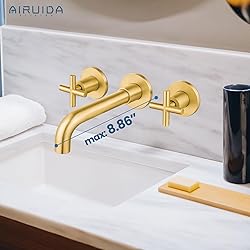 Airuida Solid Brass Widespread Wall Mount Bathroom