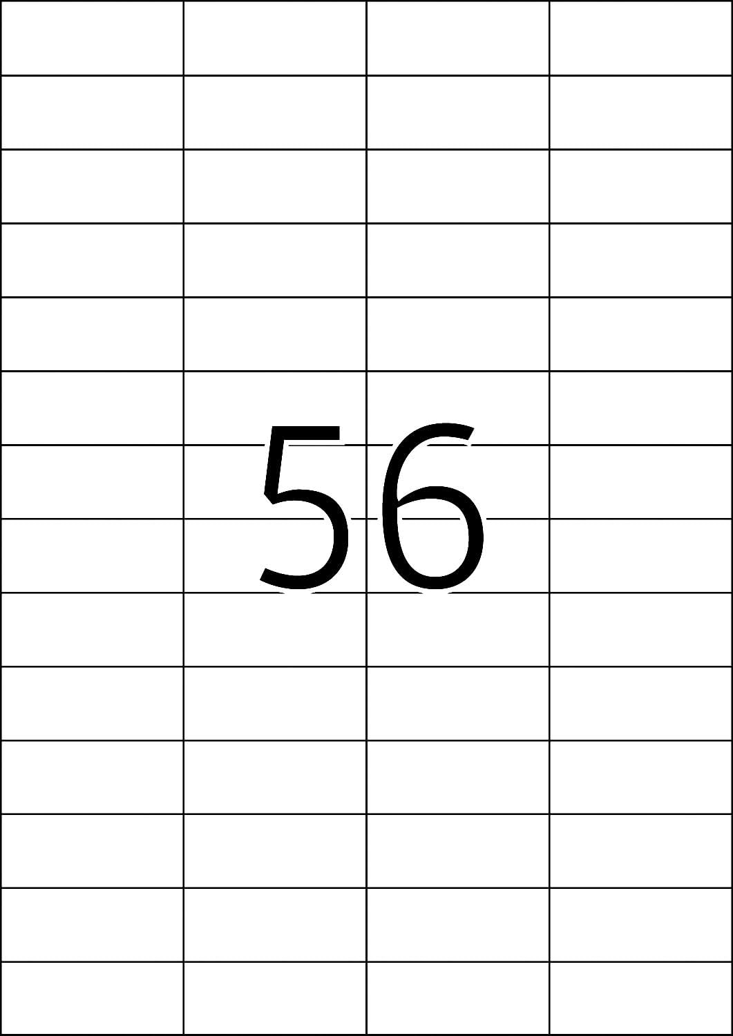 TopStick A4 Self Adhesive Address Labels, 56 Labels Per Sheet, 100 Sheets, 5,600 Labels, 52.5 x 21.2 mm - Image 3