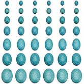 arricraft About 108 Pcs Synthetic Turquoise Cabochons, 7 Sizes Dyed Flat Back Oval Texture Gemstone Tiles Stone Cabochon Tile for Bracelet Necklace Earrings Cameo Jewelry Making