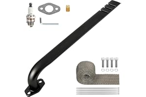CILOYU Mini Bike Exhaust Header Pipe Kit Compatible with Monster Mega Moto MMB80 105cc MMB105 Coleman RB100 Motovox MBX10 MBX11 RT100 Minibike 80cc 79cc Lifan Engine Go Kart Cart Parts