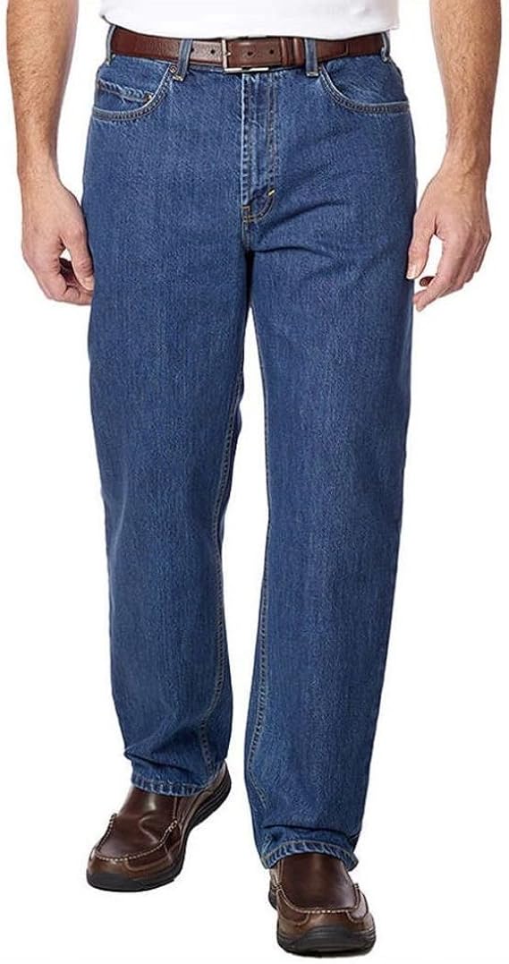 Kirkland Signature Men's 5-Pocket Blue Jean, Light Wash (48W x 32L) at Amazon Menâs Clothing store