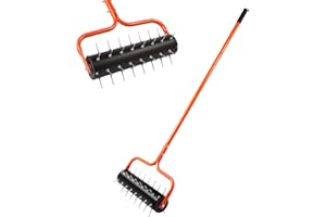 Lawn Aerator, 21" Manual Push Coring Aerator,Preasembled Spike Gardening Aerator Tool,Lawn Plug Soil Aerator,Aerator Lawn Too