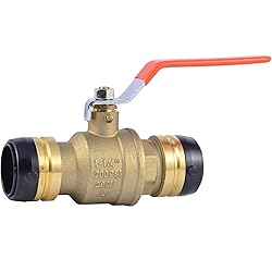 SharkBite 1-1/4 x 1-1/4 Inch Ball Valve, Push To