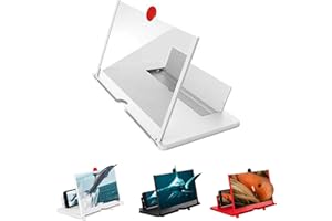 3D Screen Magnifier for Cell Phone, Phone Screen Magnifier, HD Video Amplifier Stand Bracket with Movie Game Magnifying Foldi