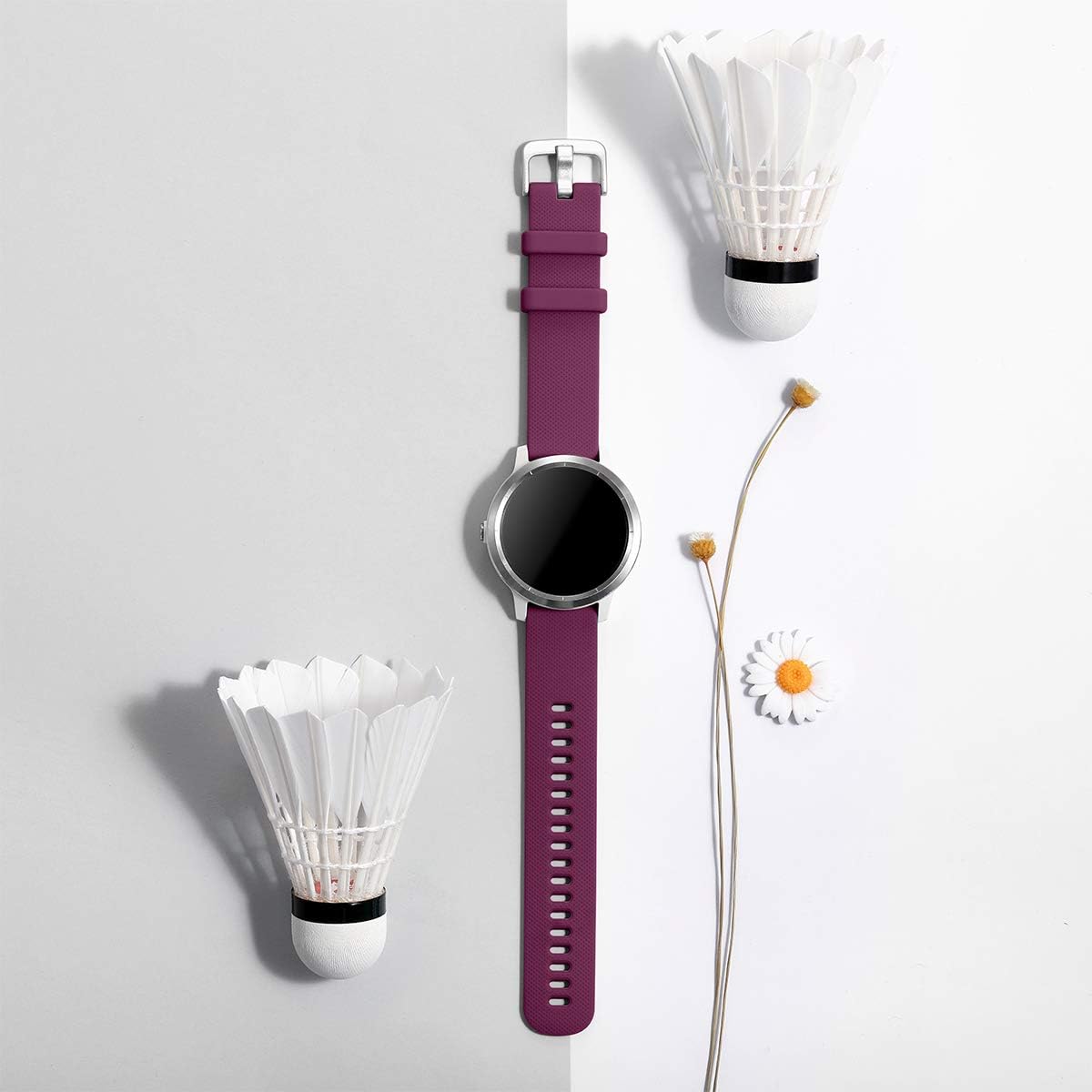 Vobafe 20mm Strap for Garmin Vivoactive 3/3 Music/Venu/Venu 2 Plus/sq/sq 2/Forerunner 245/645/55 - Image 3