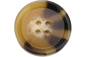 VINGOL 10 PCS 4 Holes Round Pattern Resin Buttons Flatback Sewing Button Favorite Findings Basic Buttons for Clothing Arts Crafts Projects DIY Decorations Sewing Accessories (13#Coffee, 30.5 mm)