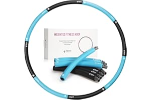 FEECCO FITNESS FEECCO Weighted Fitness Hoop, 8 Detachable Sections for Weight Loss