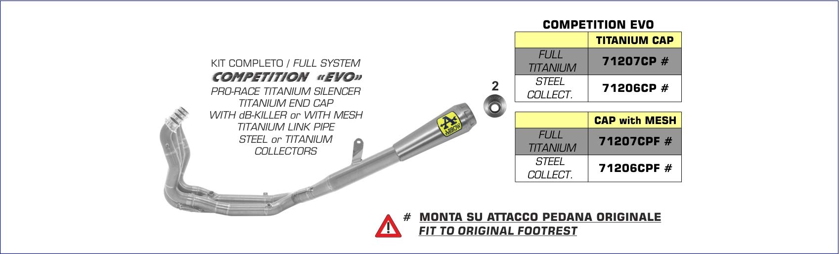 Arrow BMW S1000Rr '19 Pro-Race Nichrom Homol. Exhaust With Welded Link Pipe For Original Or Arrow Co
