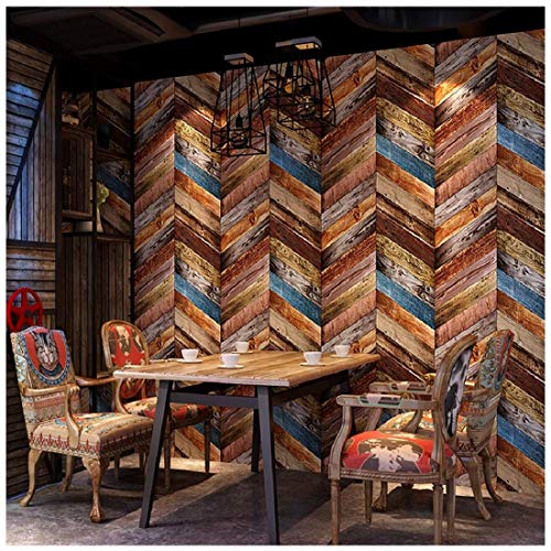 JAAMSO ROYALS Vinyl Peel And Stick Vintage Wood Wallpaper, 200 x 45 cm JAAMSO ROYALS Vinyl Peel And Stick Vintage Wood Wallpaper, 200 x 45 cm