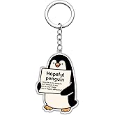 OZUEMUL Penguin Keychain Penguin Gifts Cute Stuff Penguins Birthday Gift Good Luck Gifts Bag Backpack Charms Inspirational Acrylic Key Chains