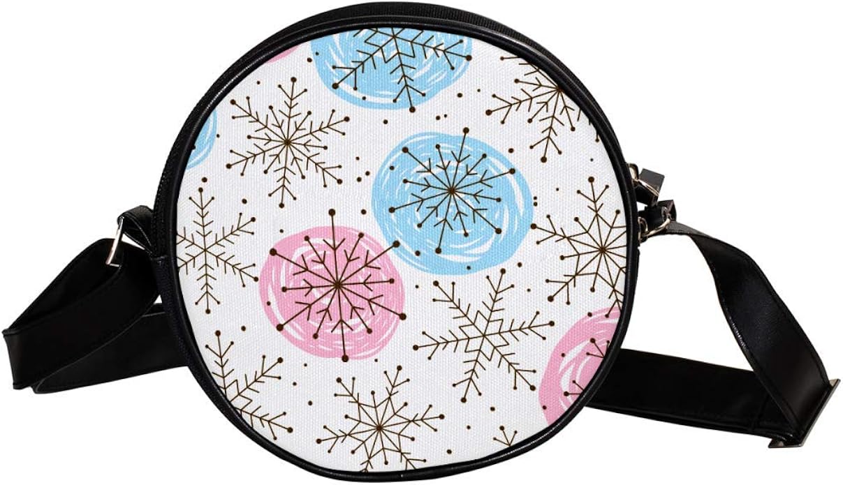 mini serena crossbody in signature canvas with snowflake print