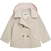 OshKosh B'gosh Girls Lightweight Hooded Trench Jacket, Khaki, 5-6