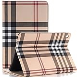 XRPow iPad Pro 9.7 Case, New iPad 9.7 Case, Grid Pattern Design PU Leather Wallet Protective with Card Slots Feature Adjustable Kickstand Stand Cover for Apple iPad Pro 9.7inch/ New iPad 9.7