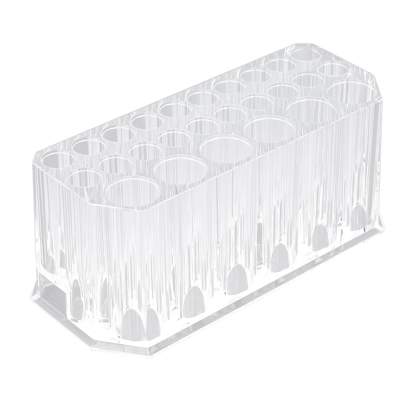 26 Holes Brush Holder Acrylic Cosmetic Display Case Transparent Large Capacity Makeup Brush Storage Box Makeup Tool Beauty Tool Desk Table Organizer for Pen Makeup Brush Nair Brush Paintbrush