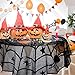 Boao 4pc Halloween Decorations Kit Spiderweb Lace Tablecloth Table Runner Spider Cobweb Fireplace Scarf Cover, Round Spooky Lace Table Cover, Lamp Shades for Halloween Party Decor(Style Set 1)