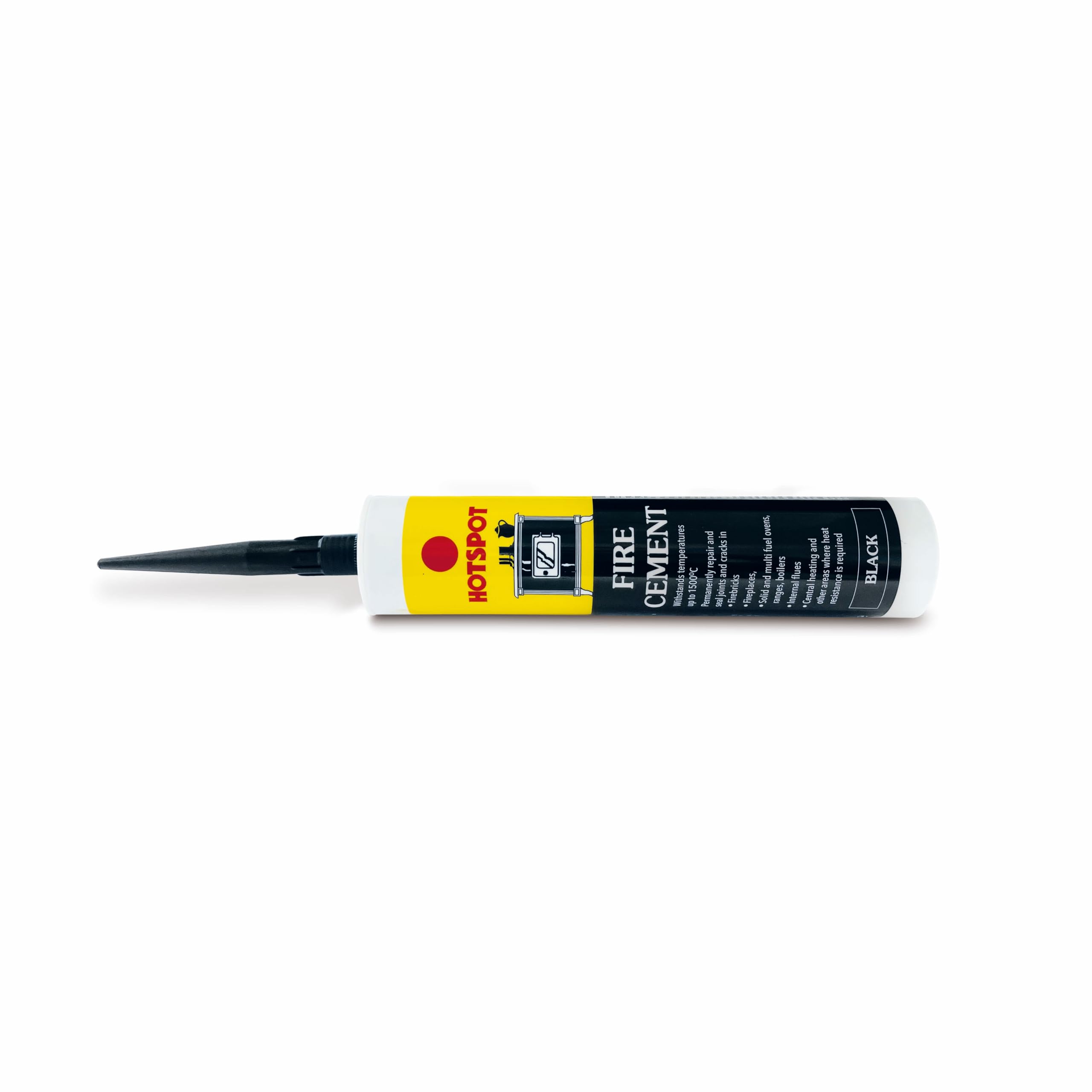 Hotspot Fire Cement 310ml – High-Temperature Resistant Fire Cement for Stoves, Fires, and Chimneys – Available in Black or Buff – Ideal for Sealing and Repairing