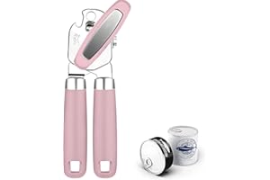 OUTWAY Can Opener,Professional 3-In-1 Multifunctional Manual Can Openers Bottle Opener,Kitchen Durable Stainless Steel Heavy Duty Can Opener Smooth Edge for Kitchen Seniors Friendly