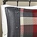 Madison Park Ridge Comforter Set - Cabin Lodge Plaid Herringbone Design, All Season Down Alternative Cozy Bedding with Matching Bedskirt, Shams, Decorative Pillow, Red Queen(90