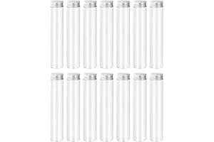 80ml Glass vials 14pcs,With aluminum screw cap14pcs Clear Glass Bottles