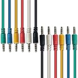 AxcessAbles TRS18-Patch115 6-Pack Multi-Colored ⅛” (3.5mm) TRS to ⅛” (3.5mm) TRS Balanced Minijack Patch Cable Set (1.5 Ft)