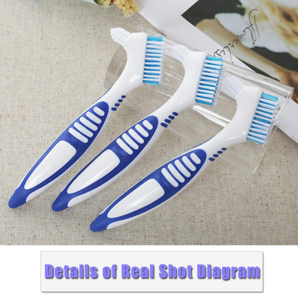 4 Pcs Denture Brushes with Double Sided Denture Cleaning Brush Heads for Denture Care : Beauty