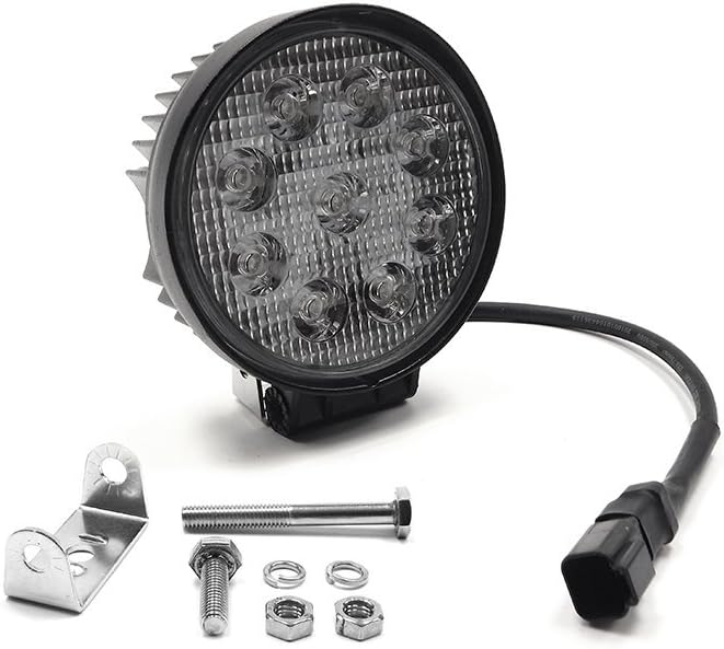 Southern Truck 79912 4.5" 27W Round LED Light Flood (DT Harness 79900/2,160 Lumens
