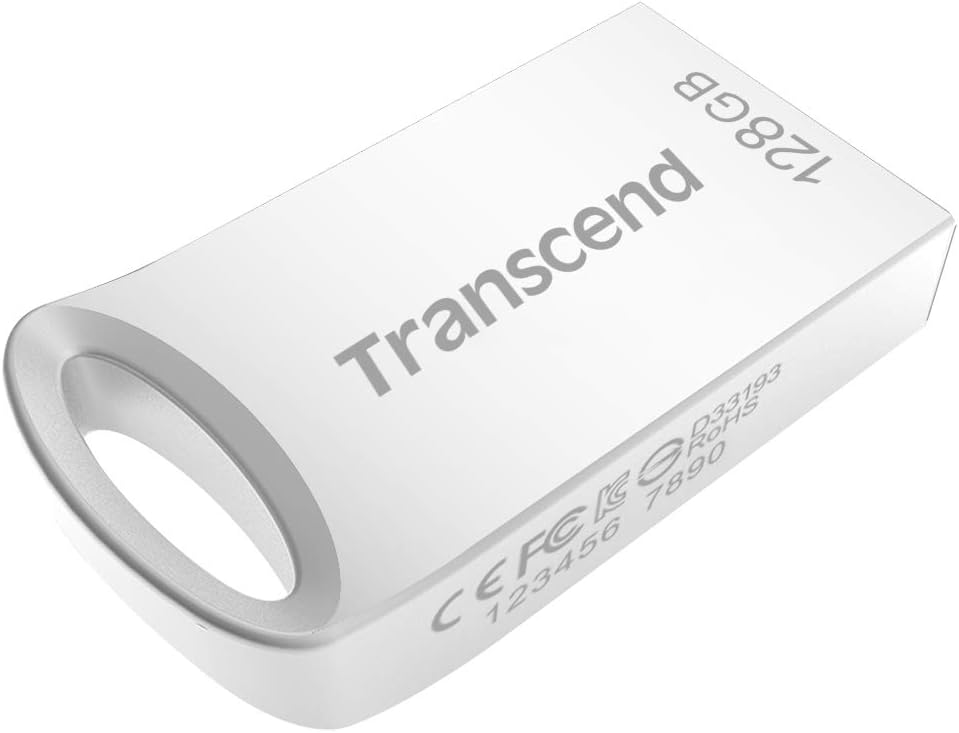 Transcend JetFlash 710 128GB USB 3.1 Gen 1 Flash Drive, Small and Compact USB Stick for the Keychain Silver-TS128GJF710S - Image 4