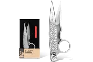 Eptchn Premium Fabric Scissors for Cutting Clothes, Small Multi-Purpose Stainless Sewing Leather Dressmaking, Professional Crafting Shears Microcrystalline Steel Shears Office Cutting Tools (Silver)