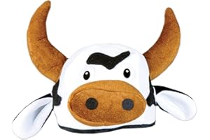 Beistle NoveltBeistle Unisex Plush Cow Head Hat – Western Themed Novelty Cap, Farm Animal Party Supplies, Halloween Costume Headwear, Photo Booth Prop, Dress Up Accessory