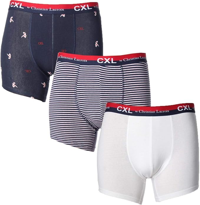 CXL by Christian Lacroix Mens Tagless Underwear Boxer Briefs Navy XL