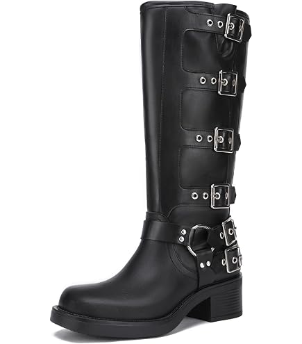 Amazon.com | DREAM PAIRS Women's Knee High Riding Boots Side