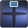 InstaTrack Digital Fat/BMI Bathroom Scale with High Precision Sensors – Large Display Accurately Measures Body Water, Muscle Mass, and Calorie Estimator, Blue
