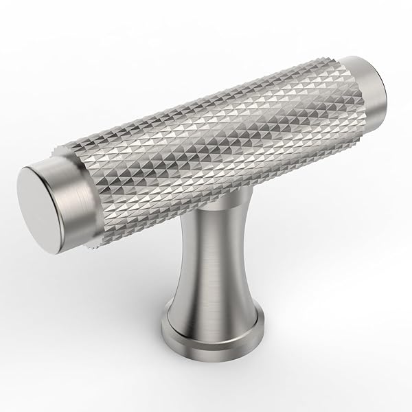 ASIDRAMA 10 PACK KNURLED BRUSHED SATIN NICKEL KITCHEN...